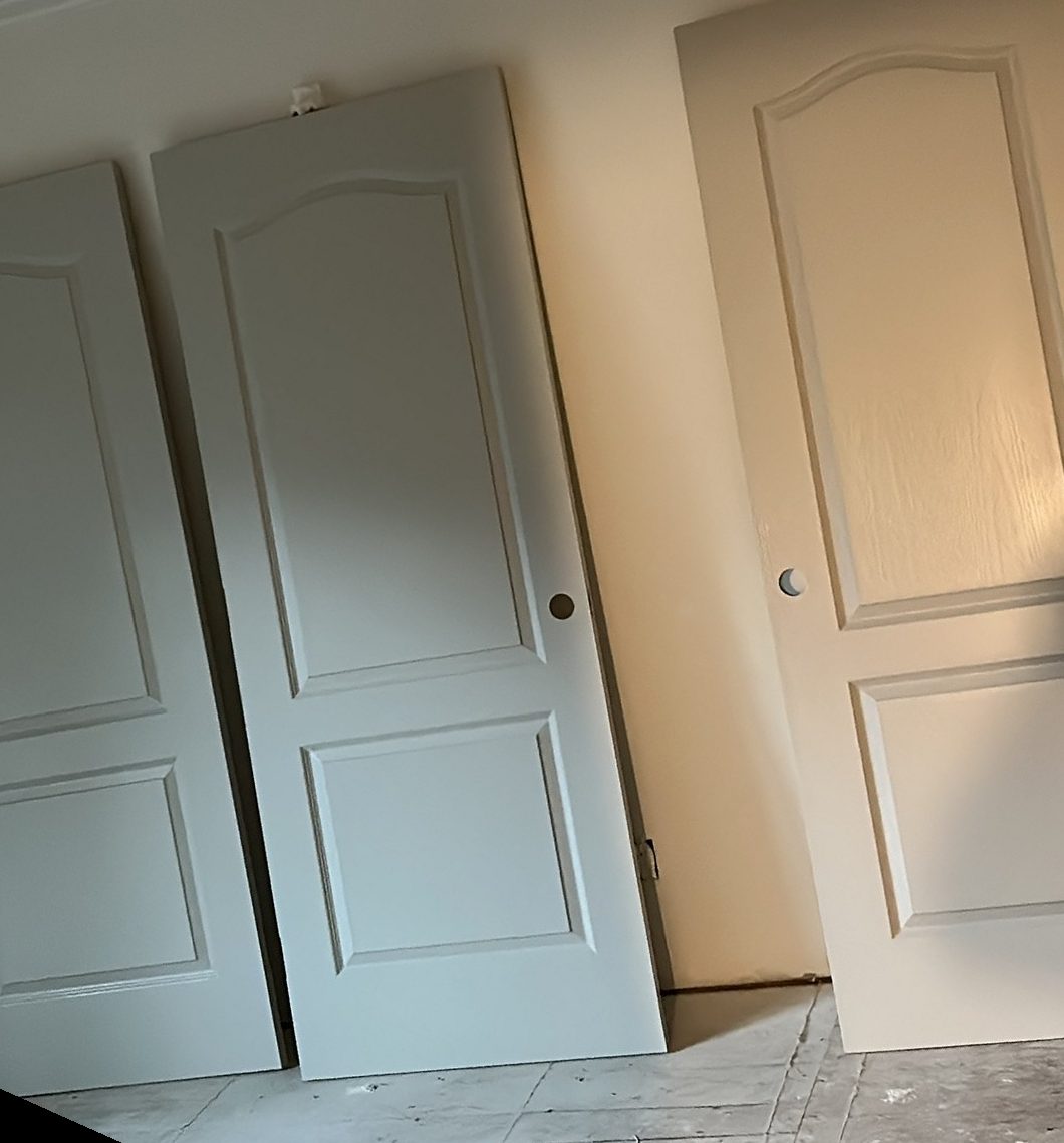 Interior doors painted